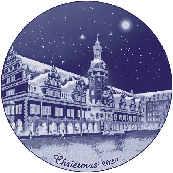 2024 Berlin Design Weihnachtsteller mit englischem Text