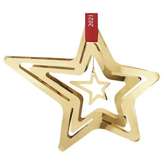 2021 Georg Jensen Christmas Mobile Ornament Gold  Color